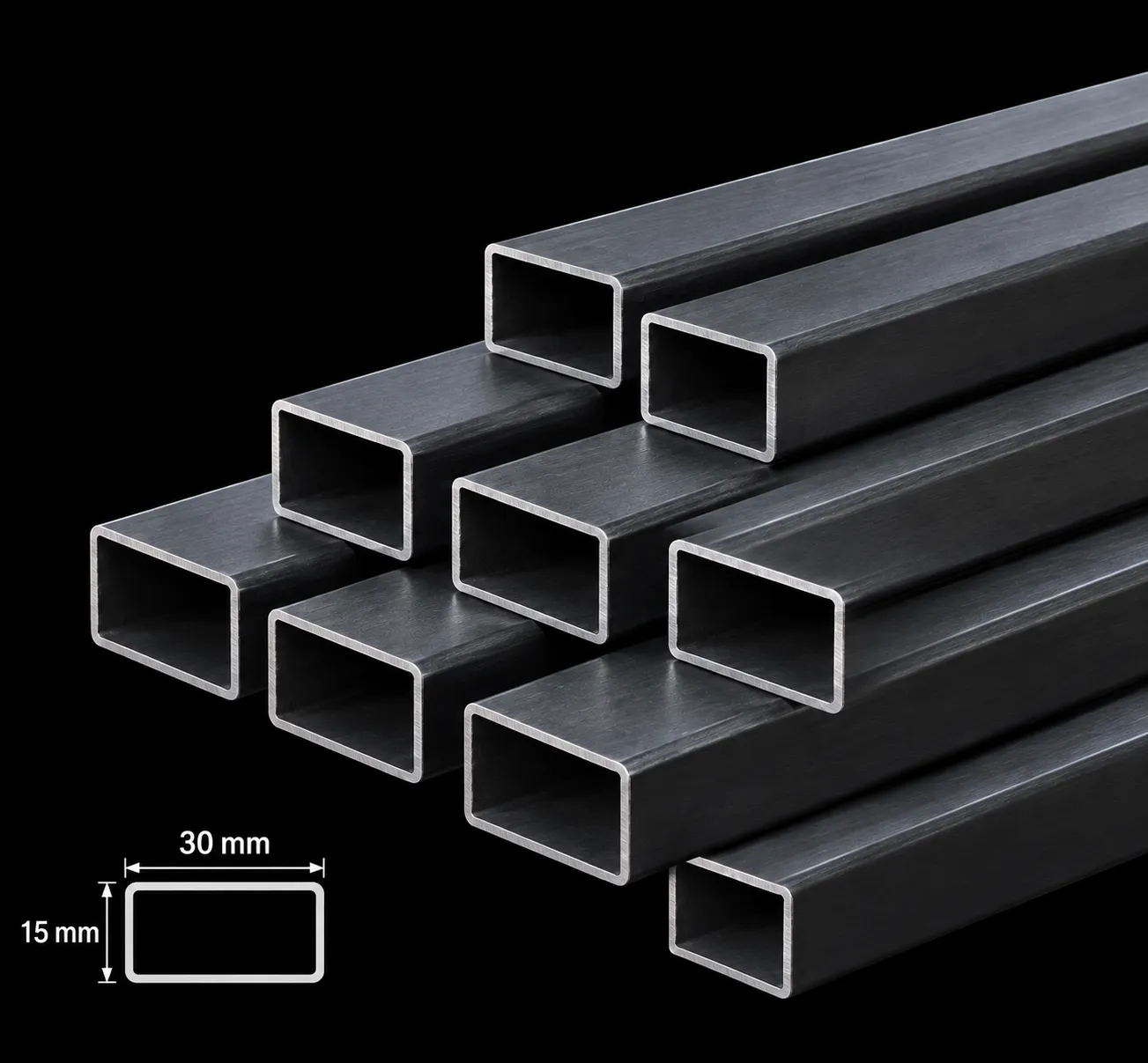 Hitam 15 x 30 x 1.0mm